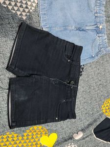 Denim Skirt Or Short