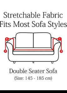 Brown Geometric Sofa Cover