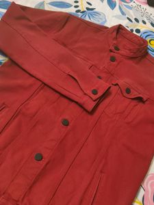 🔥limited Time Deal🔥 Red Denim Jacket.