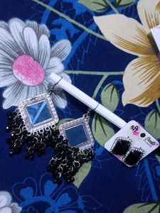 Mirror Beaded Earrings