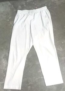 Men White Linen Track Pants Relax fit