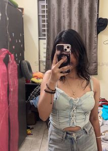 Denim Corset Top (50% Off 😍🥳)