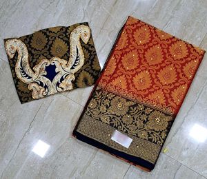 Elegant Red &amp; Gold Sari