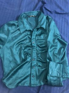 Peacocok Satin Shirt