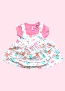 Baby Girl Dungaree Frock Set
