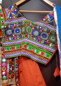 Orenge  Garba Choli