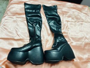 Forever Thigh Lengh Platform Heel Boots
