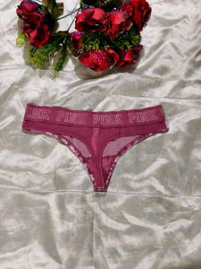 PINK Velvet Thong