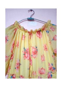 Cute Yellow Floral Frock