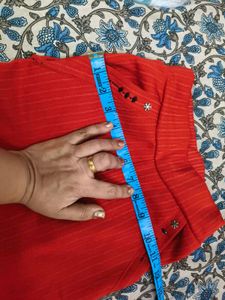 Red Striped fleece Pant for 5-7 years