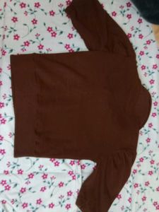 Brown Long Sleeve Top