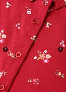 Red Floral Print Shirt