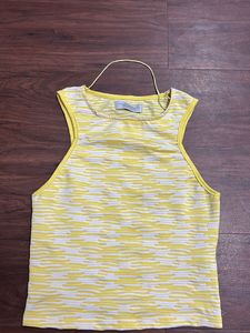 Yellow & White Tank Top