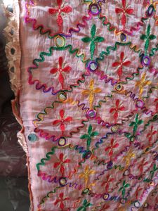 Women Phulkari Sheesha Duppatta