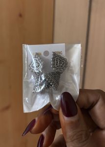 Silver Jhumka Earrings