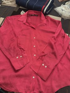 Zara Pink Button-Down Shirt
