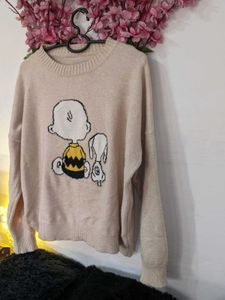 Oversized Bunny Cartoon Sweater
