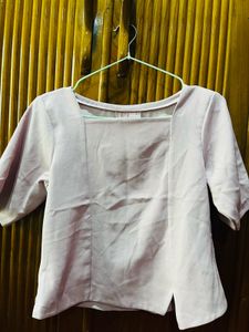 Blush Square Neck Blouse