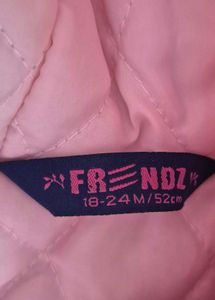Cute Pink Bear Ear Baby Coat