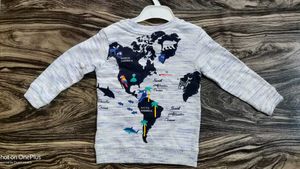 Gap Kids World Map Long Sleeve Tee Size-2 Year