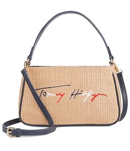 Tagged Tommy Hilfiger Natural Woven Shoulder Bag