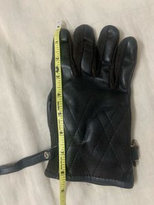 Black Leather Gloves