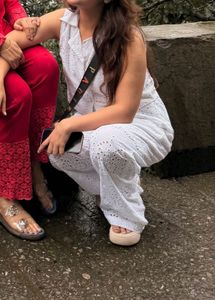 White Eyelet Two-Piece Set