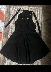 Black Buttoned Jumper Dress