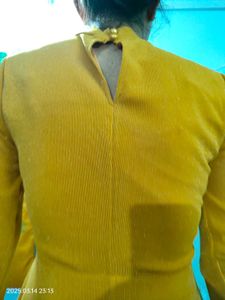 Shein Yellow Party Midi Dress
