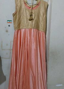 Peach &amp; Golden Function Wear Gown