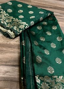 Elegant Green Border Saree
