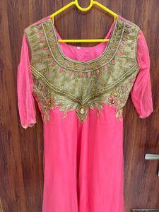 Pink &amp; Gold Embroidered gown