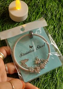 Stainless Steel Charm Bangle✨️