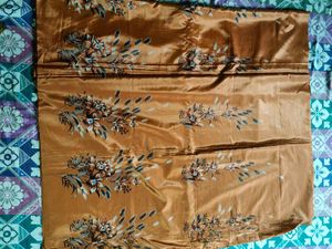 Orange Floral Saree