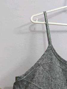 Gray Spaghetti Strap Jumpsuit