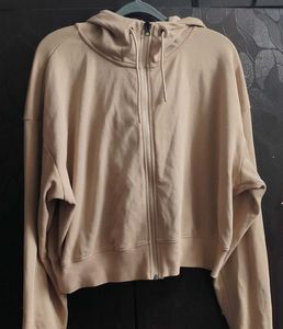 H&M crop zip up hoodie