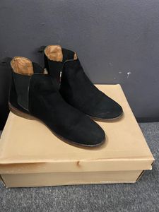 BLACK VELVET CHELSEA BOOTS (MEN)