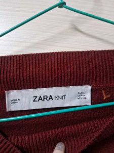 Burgundy Knit Pullover Sweater