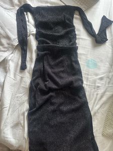 All Saints Sparkly Sheer Midi Dress - Uk 8, US 4