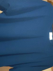 Blue Ruffle Sleeve Top