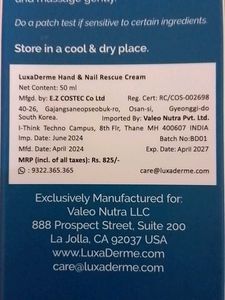 SEALED LuxaDerme Hand and Nail Cream