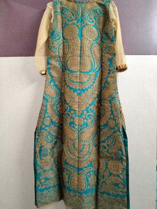 Green Long Kurti And Heavy Flare  Sara Kam Lehenga