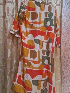 Abstract Print Shirt Dress
