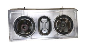 Stove Gas Chulha 2 Burner With Middle Stand