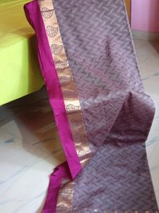 Burgady&amp;Mauve Rich Saree(Fresh Piece)