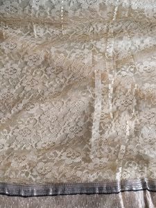 Black &amp; Tan Fringe Saree