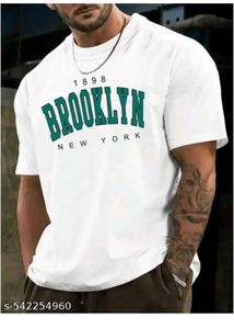 Men'S Round Neck OVERSIZED Printed T-Shirt