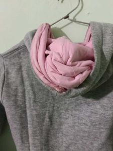 Cute Grey Kids Zip-Up Hoodie