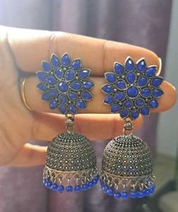 Blue Jhumka Earrings