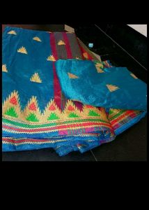 Elegant Blue Saree unused with blouse p
